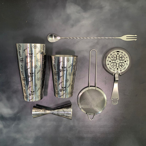 Set Skull Rose