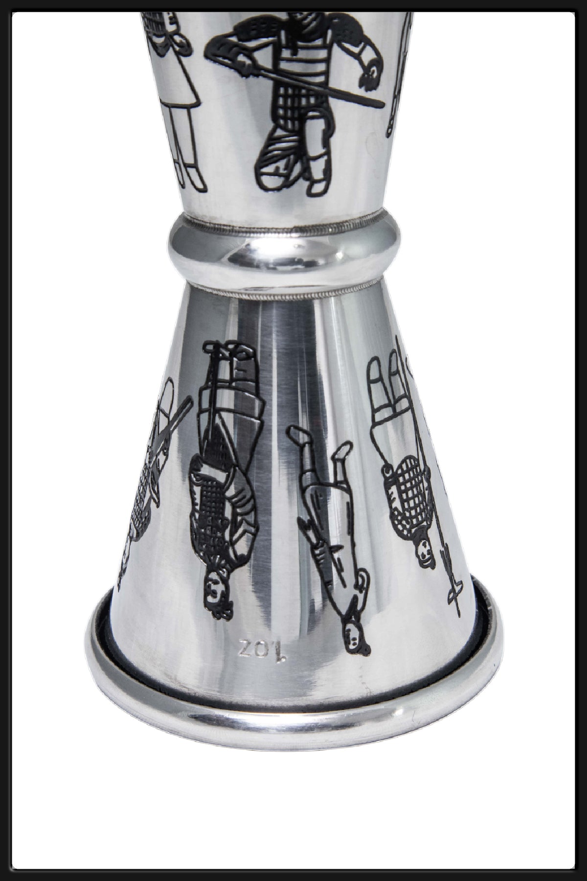 Jigger Japones 1-2 oz Grabado Ronin